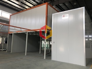 围拦喷涂烤漆线